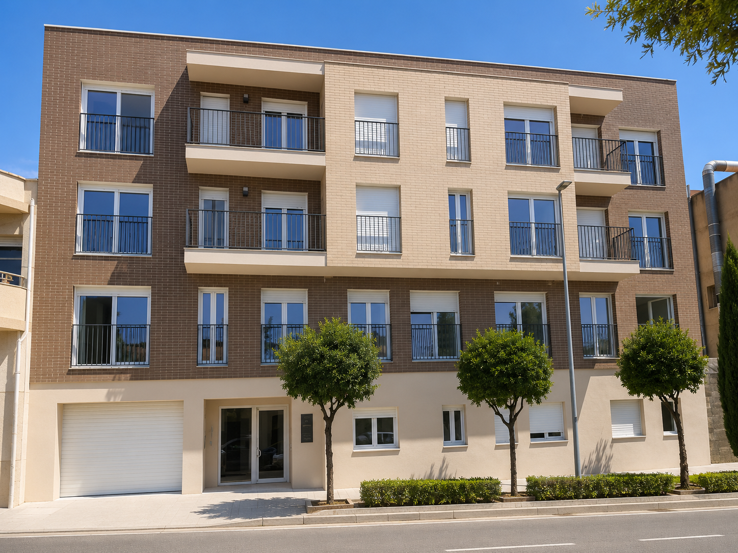 Fachada de las viviendas de La Pobla de Mafumet